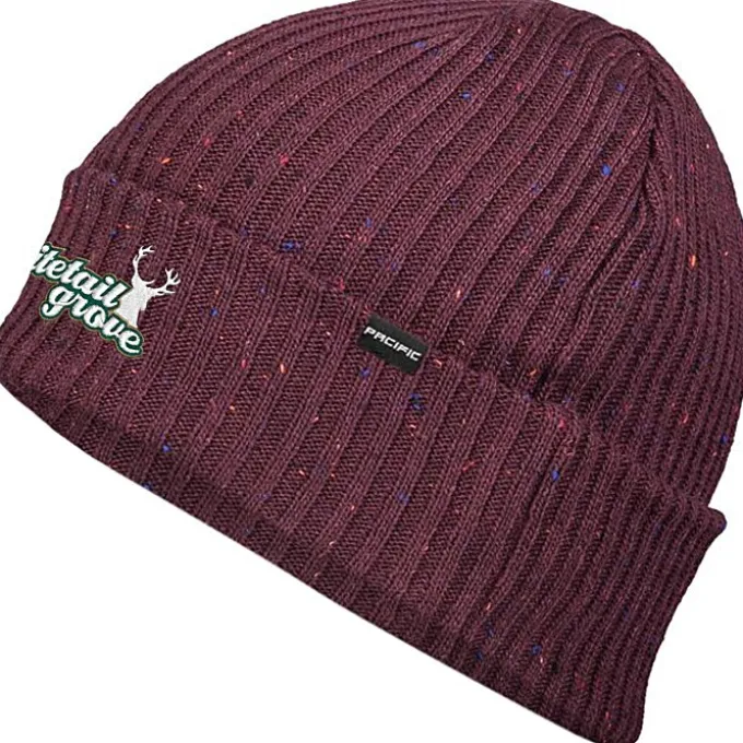 Rib Knit Tweed Beanie