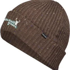 Rib Knit Tweed Beanie