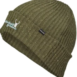 Rib Knit Tweed Beanie
