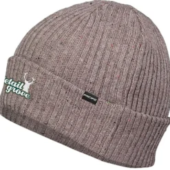 Rib Knit Tweed Beanie