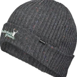 Rib Knit Tweed Beanie