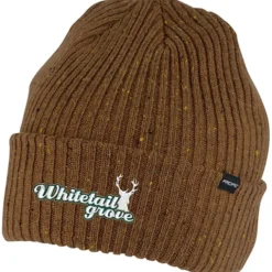 Rib Knit Tweed Beanie