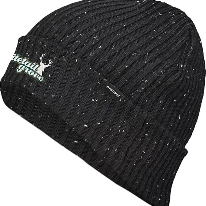 Rib Knit Tweed Beanie