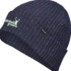 Rib Knit Tweed Beanie