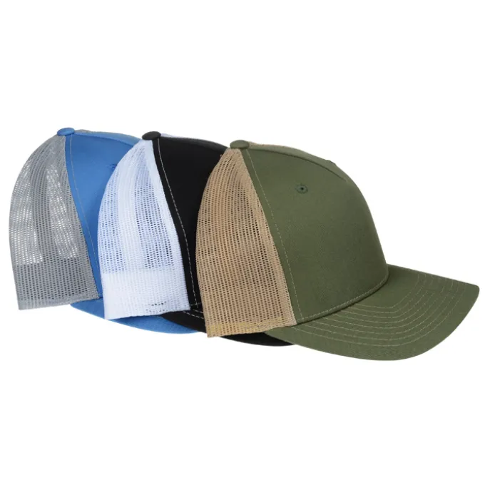 Richardson Five Panel Snapback Trucker Cap - Laser Engraved Patch