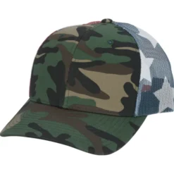 Richardson Printed Mesh Back Trucker Cap - FLAG