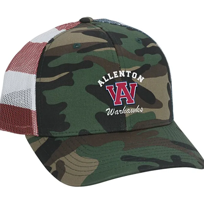Richardson Printed Mesh Back Trucker Cap - FLAG