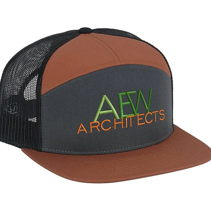 Richardson Seven-Panel Trucker Cap - Tri-Color