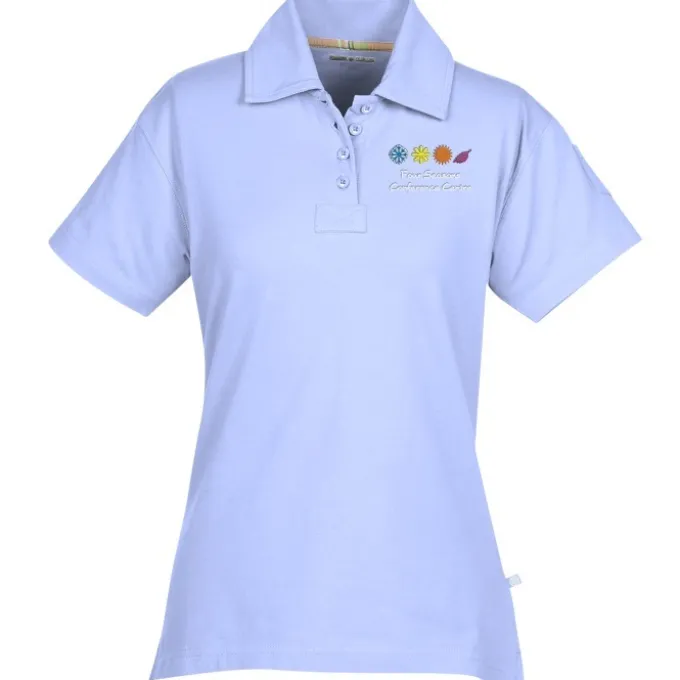 Ringspun Combed Cotton Jersey Polo - Ladies' - Embroidered - 24 hr