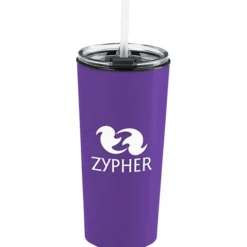 Roadmaster Tumbler with Flip Lid and Straw - 18 oz - Black Interior