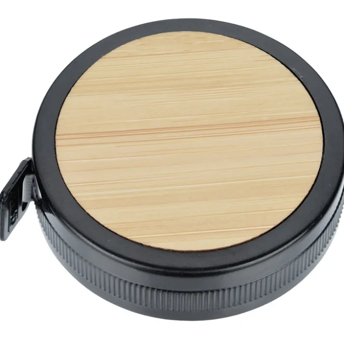 Round Bamboo Accent Tape Measure