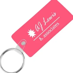Rounded Corner Rectangle Soft Keychain - Translucent