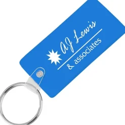 Rounded Corner Rectangle Soft Keychain - Translucent