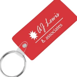 Rounded Corner Rectangle Soft Keychain - Translucent