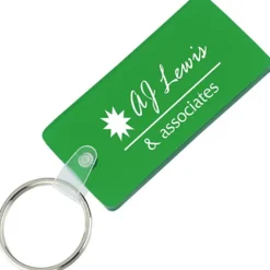 Rounded Corner Rectangle Soft Keychain - Translucent