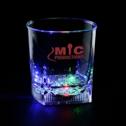 Rounded Cube LED Whiskey Rocks Glass - 8 oz.