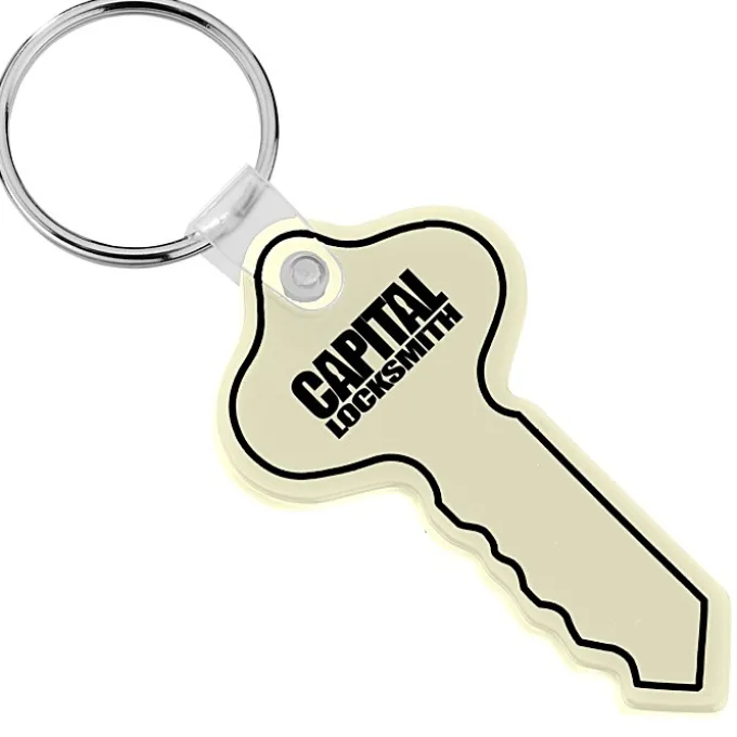 Round Head Key Soft Keychain - Opaque