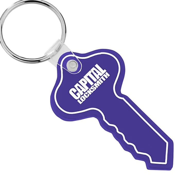 Round Head Key Soft Keychain - Opaque
