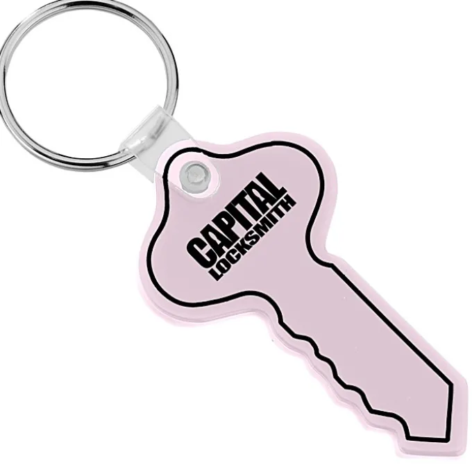 Round Head Key Soft Keychain - Opaque