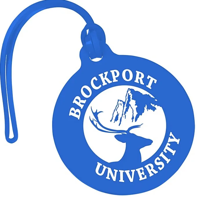Round Luggage Tag with Tab - Opaque
