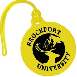 Round Luggage Tag with Tab - Opaque