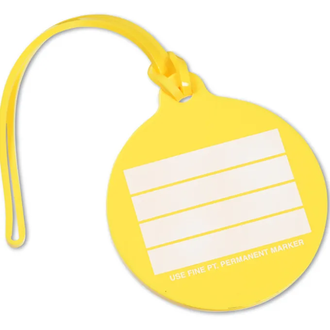 Round Luggage Tag with Tab - Opaque
