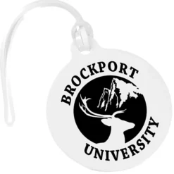 Round Luggage Tag with Tab - Opaque