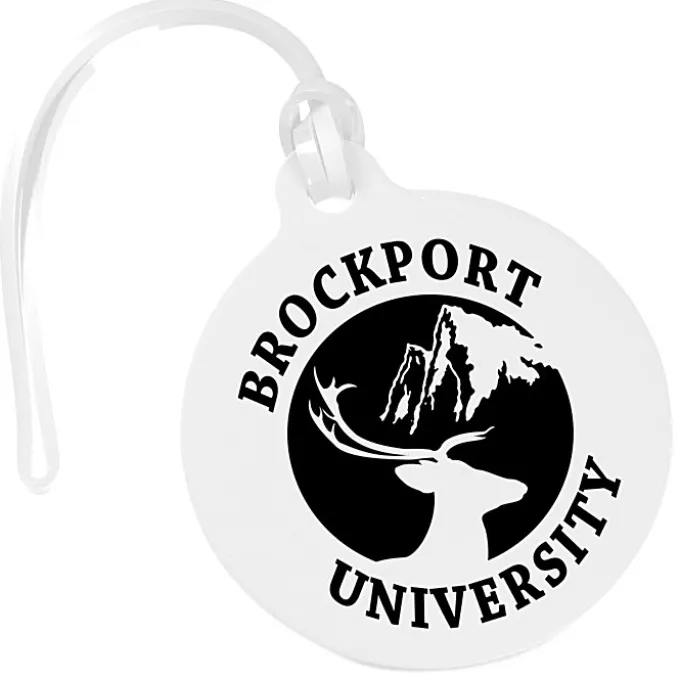 Round Luggage Tag with Tab - Opaque