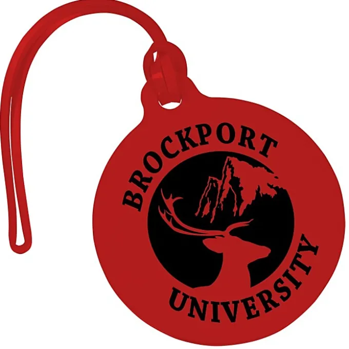 Round Luggage Tag with Tab - Opaque