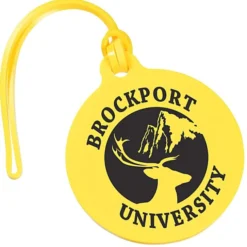 Round Luggage Tag with Tab - Opaque