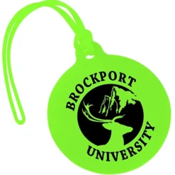 Round Luggage Tag with Tab - Translucent