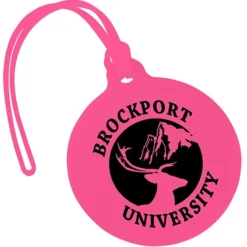 Round Luggage Tag with Tab - Translucent