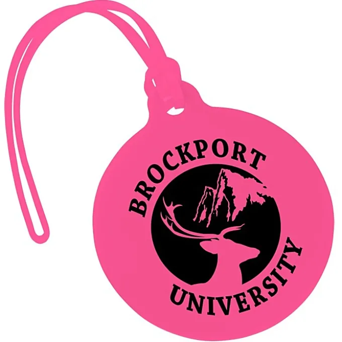 Round Luggage Tag with Tab - Translucent