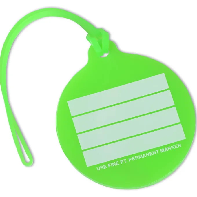 Round Luggage Tag with Tab - Translucent