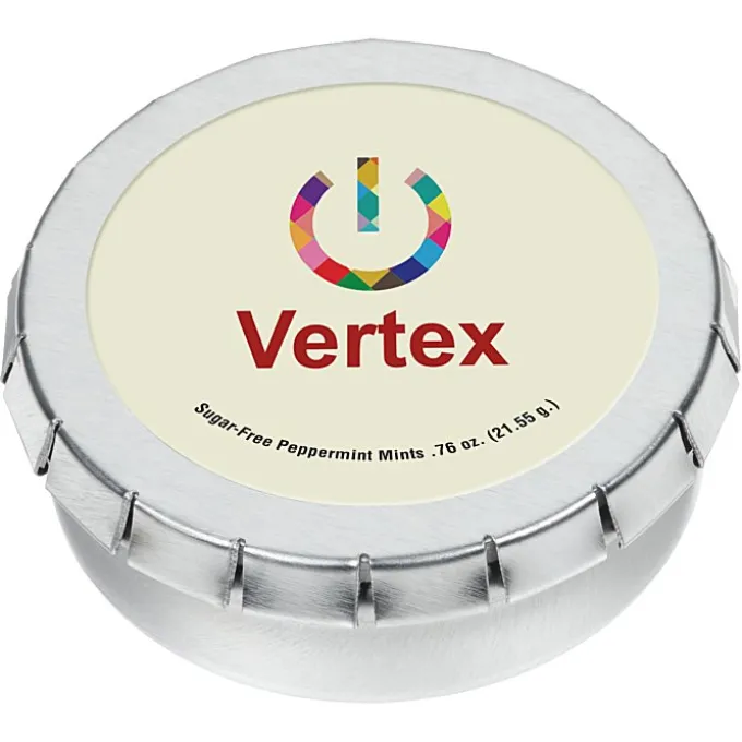 Round Mint Tin with Full Color Dome - 2-1/8 inches