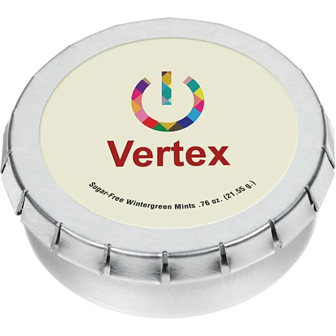 Round Mint Tin with Full Color Dome - 2-1/8 inches