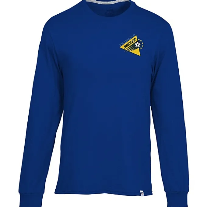 Russell Athletic Essential LS Performance Tee - Men's - Embroidered