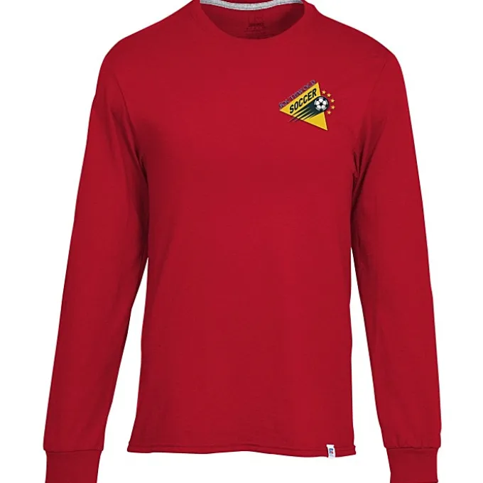 Russell Athletic Essential LS Performance Tee - Men's - Embroidered