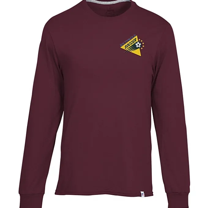 Russell Athletic Essential LS Performance Tee - Men's - Embroidered