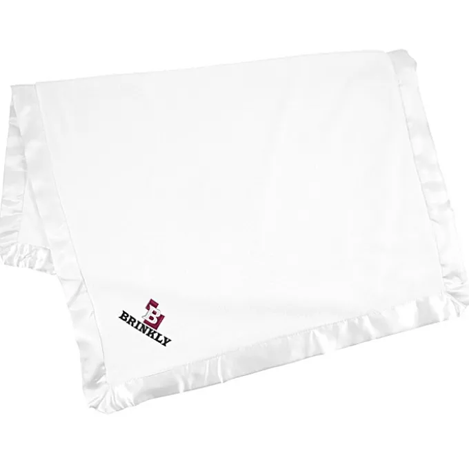 Satin Trim Tahoe Microfleece Baby Blanket