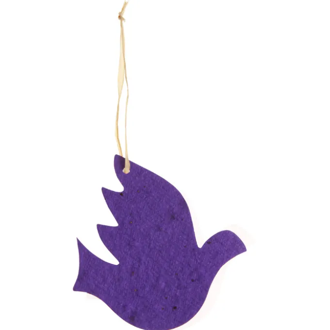 Seeded Paper Ornament - Dove