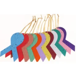 Seeded Paper Ornament - Ribbon