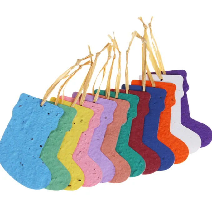 Seeded Paper Ornament - Stocking