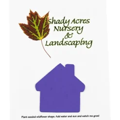 Seeded Paper Shapes Mailer/Postcard - 4 inches x 5 inches House