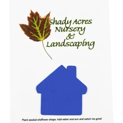 Seeded Paper Shapes Mailer/Postcard - 4 inches x 5 inches House