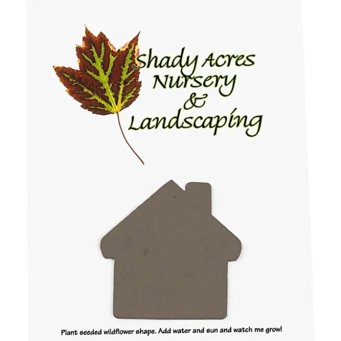 Seeded Paper Shapes Mailer/Postcard - 4 inches x 5 inches House