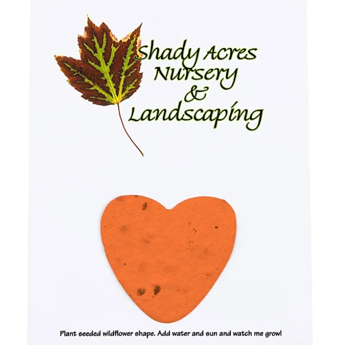 Seeded Paper Shapes Mailer/Postcard - 4 inches x 5 inches Heart