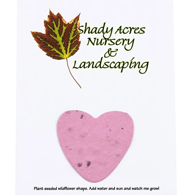 Seeded Paper Shapes Mailer/Postcard - 4 inches x 5 inches Heart