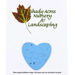Seeded Paper Shapes Mailer/Postcard - 4 inches x 5 inches Heart