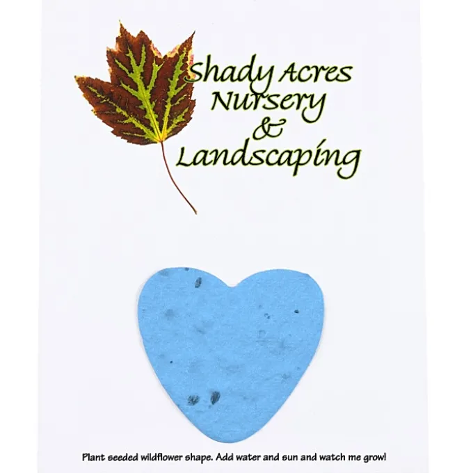 Seeded Paper Shapes Mailer/Postcard - 4 inches x 5 inches Heart